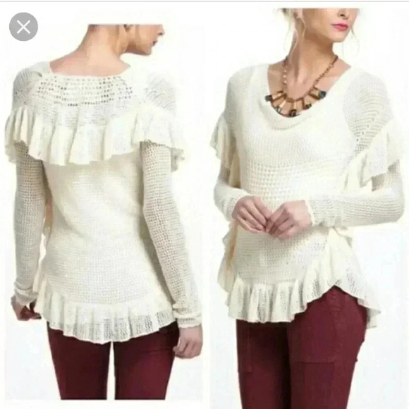 Angel of the North Crochet Pullover Top Size S—B2 - Picture 1 of 7